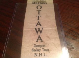 1920 OTTAWA SENATORS NHL HOCKEY CHAMPIONS RIBBON SEATTLE METROPOLITANS 4