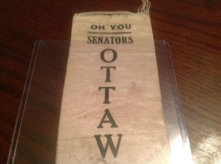 1920 OTTAWA SENATORS NHL HOCKEY CHAMPIONS RIBBON SEATTLE METROPOLITANS 5