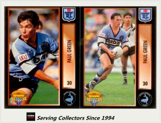 1994 Dynamic Rugby League Series 2 Trading Card Paul Green Correction Card