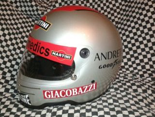 Mario Andretti Martini Racing Memorabilia Simpson M61 Snell 75 F1 Indy Helmet