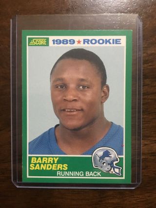 1989 Score Barry Sanders Detroit Lions 257 Football Card