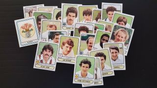 Panini Cricket Stickers 1983 25 Various Loose Stickers In