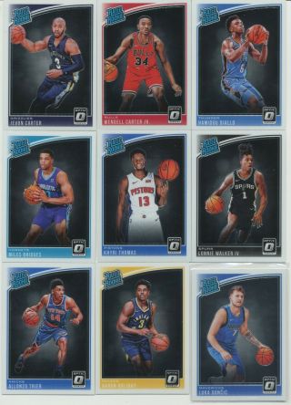 Luka Doncic Trae Young 2018 - 19 Donruss Optic Rated Rookie RC Complete Set 50 3