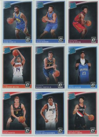 Luka Doncic Trae Young 2018 - 19 Donruss Optic Rated Rookie RC Complete Set 50 4