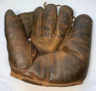 1945 WWII US Army Special Services Morale Baseball Glove w/ Laundry 4