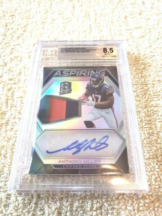 Anthony Miller 2018 Spectra Aspiring 2 Clr Patch /199 Rookie Rc Bgs 8.  5 9 Auto