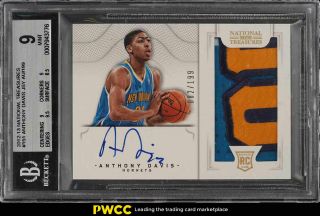 2012 National Treasures Anthony Davis Rookie Auto Patch /199 151 Bgs 9 (pwcc)