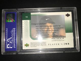 2001 Tiger Woods Upper Deck Player ' s Ink signed auto PSA GEM 10 perfect 2