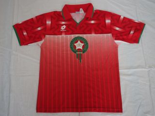 1994 Morocco Atlas Lions MAR Football Jersey Shirt Home Lotto FIFA World Cup L 2