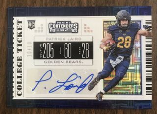 Patrick Laird Ii 2019 Contenders Draft College Ticket Rc Auto 10/10 Dolphins