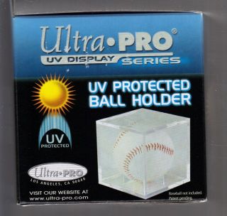 6 Ultra Pro Uv Baseball Display Holders In The Box With Stands