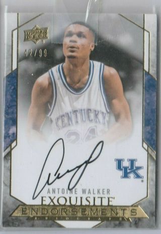 2012 - 13 Ud Exquisite Endorsements Antoine Walker Auto 42/99 Uk Kentucky