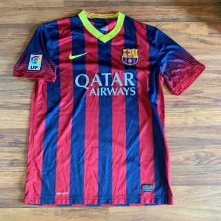 Nike Dri Fit M Fc Barcelona Soccer Red And Navy Jersey