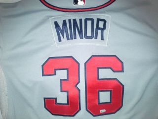 Mike Minor 2013 Team Issued/game Atlanta Braves Jersey 36 Texas Rangers