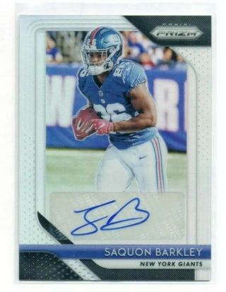 2018 Panini Prizm Silver Saquon Barkley Auto Rc Chase Pack - Only 15 Packs -