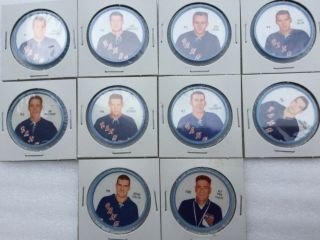 1960 - 61 Shirriff Salada Plastic NHL Hockey Coin Set - Missing 2 - 118/120 EX, 10