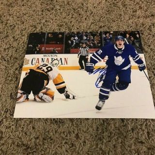 Mitch Marner Signed Autographed 8x10 Photo Toronto Maple Leafs Huge Goal