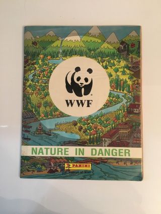 Rare Panini Wwf Nature In Danger Sticker Album Book 100 Complete Good 1987