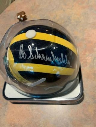 Bo Schembechler Signed / Autograph Schutt Mini Helmet