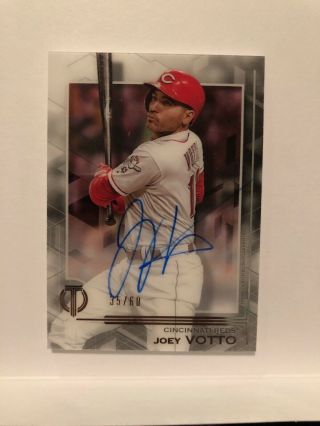 2019 Topps Tribute Joey Votto On Card Auto Sp 35/60