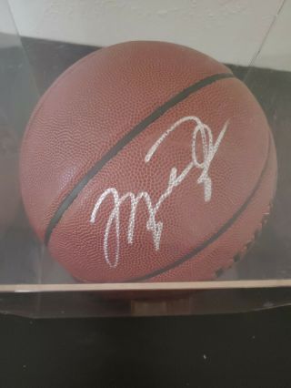Michael Jordan Signed Autographed Basketball W/coa And Case