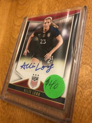 Allie Long Autograph /99 Panini Usa Soccer Auto Olympic World Cup Seattle Reign