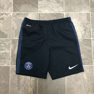 Boy’s Nike Dri Fit Paris St Germain Psg Swoosh Logo Soccer Workout Shorts Sz M
