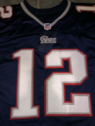 2000 Authentic Team england Patriots Issued Tom Brady Jersey Size 46 4