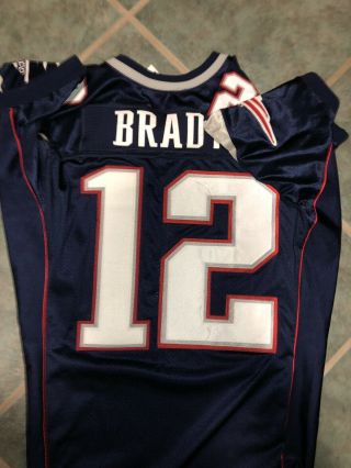2000 Authentic Team england Patriots Issued Tom Brady Jersey Size 46 5