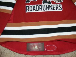 Tucson Roadrunners AHL 64 Jordan Maletta 17/18 Red GI Jersey w/set tag & LOA 3