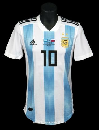 Lionel Messi Argentina Match Worn Shirt Jersey 2017 Friendly Vs Russia Loa