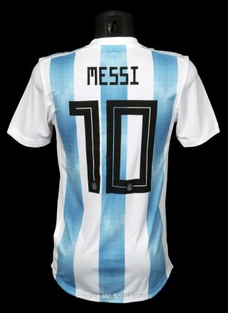 Lionel Messi Argentina Match Worn Shirt Jersey 2017 Friendly vs Russia LOA 2