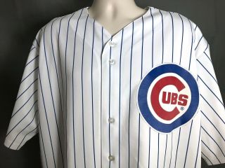 Majestic Chicago Cubs Baseball Jersey Pinstriped Embroidered Men 