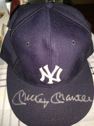 Mickey Mantle York Yankees Signed Era Hat