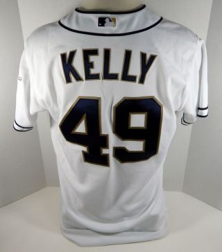 San Diego Padres Casey Kelly 49 Game Issued White Jersey
