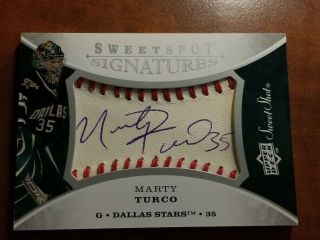 Marty Turco Signed 07/08 Upper Deck Sweet Shot Dallas Stars