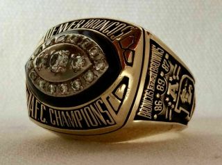 1989 Denver Broncos Players Ring 10k Gold Real Diamonds Championship Nfl