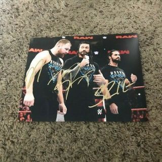 The Shield Signed Autographed 8x10 Photo Wwe Reigns Ambrose Rollins Speech B