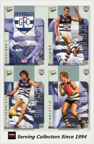 2004 Select Afl Conquest Trading Card Base Card Team Set Geelong (13)