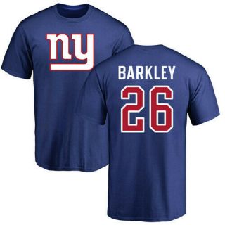 Saquon Barkley Royal Blue Football Jersey Backer York Giants T - Shirt S - 6xl