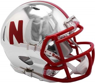 Riddell Nebraska Cornhuskers Chrome Alternate Speed Mini Football Helmet