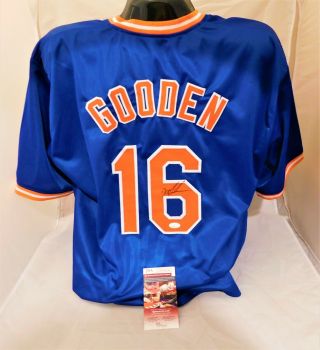 Dwight Doc Gooden Signed / Autographed Blue Mets Jersey Jsa