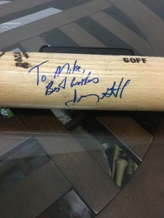 Expos Pirates Astros Jerry Goff Signed Autographed Game Bat 4