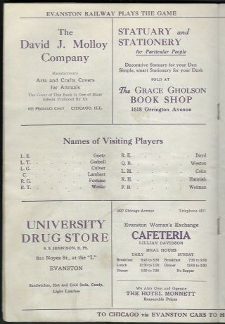 Nov.  24,  1917 University of Michigan vs.  Norhwestern Football Program 6