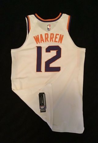 Tj Warren Jr Game Worn Jersey Phoenix Suns North Carolina Nc State Gu Nike Hawk