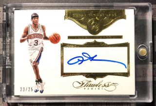 2015 - 16 Flawless Basketball Allen Iverson Auto Gold 23/25 Sixers Hof