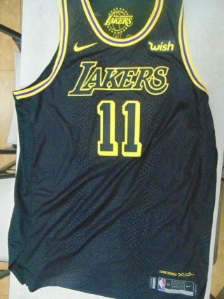 Nike Nba Authentic Lakers Team Issued Brook Lopez Jersey 2017 - 18 Lore Series