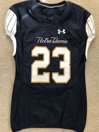 2018 Team Issued Notre Dame Football Shamrock Series Under Armour Jersey 23