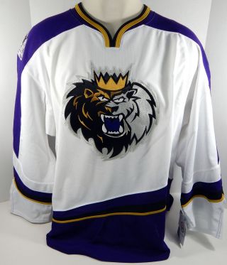 Manchester Monarchs Blank Authentic Game Issued White Jersey Ahl 58