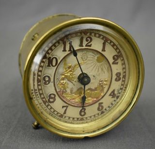 1880s British United Clock Company Golf Trophy w/ Silver Plated Base 7